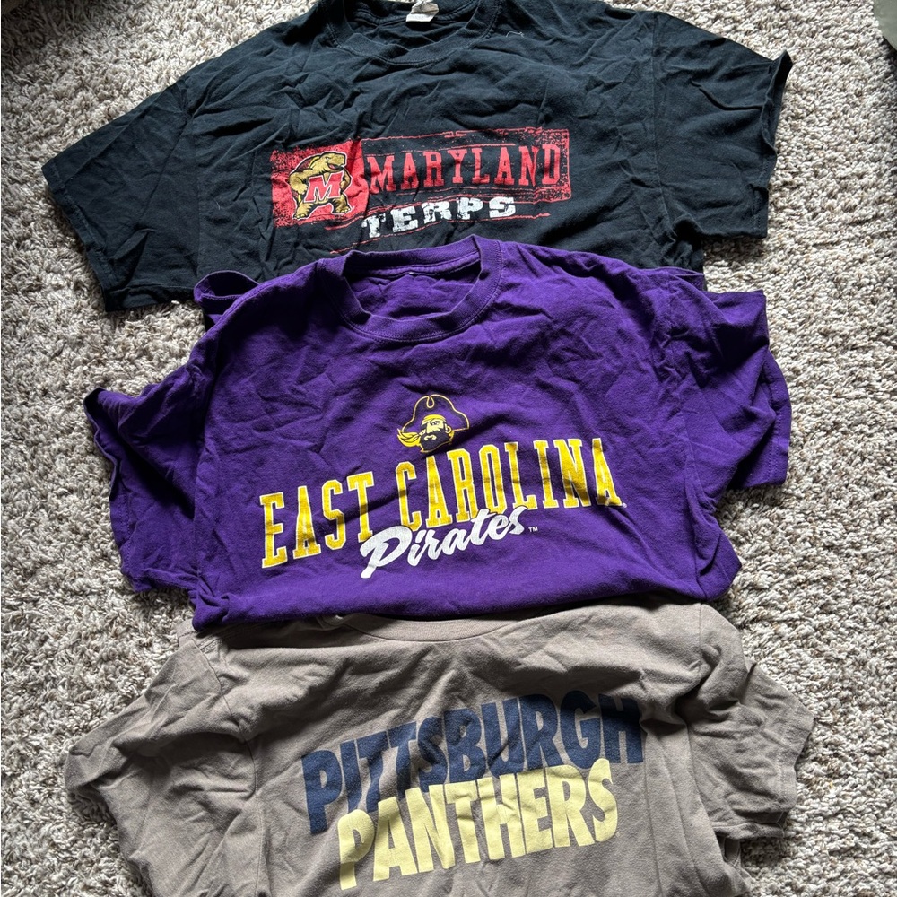 Graphic T-Shirts Bundle - Maryland, East Carolina, Pittsburgh